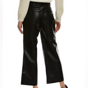 Bagatelle Black Faux Vegan Leather High Rise Wide Leg Pants Size Large